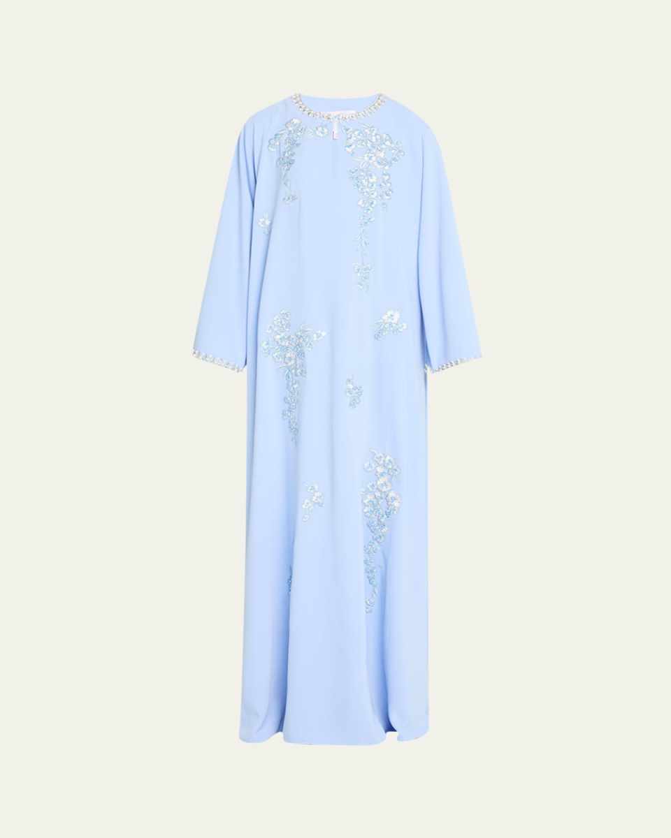 Embroidered Maxi Caftan Dress